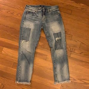 GAP girlfriend patchwork jeans!
